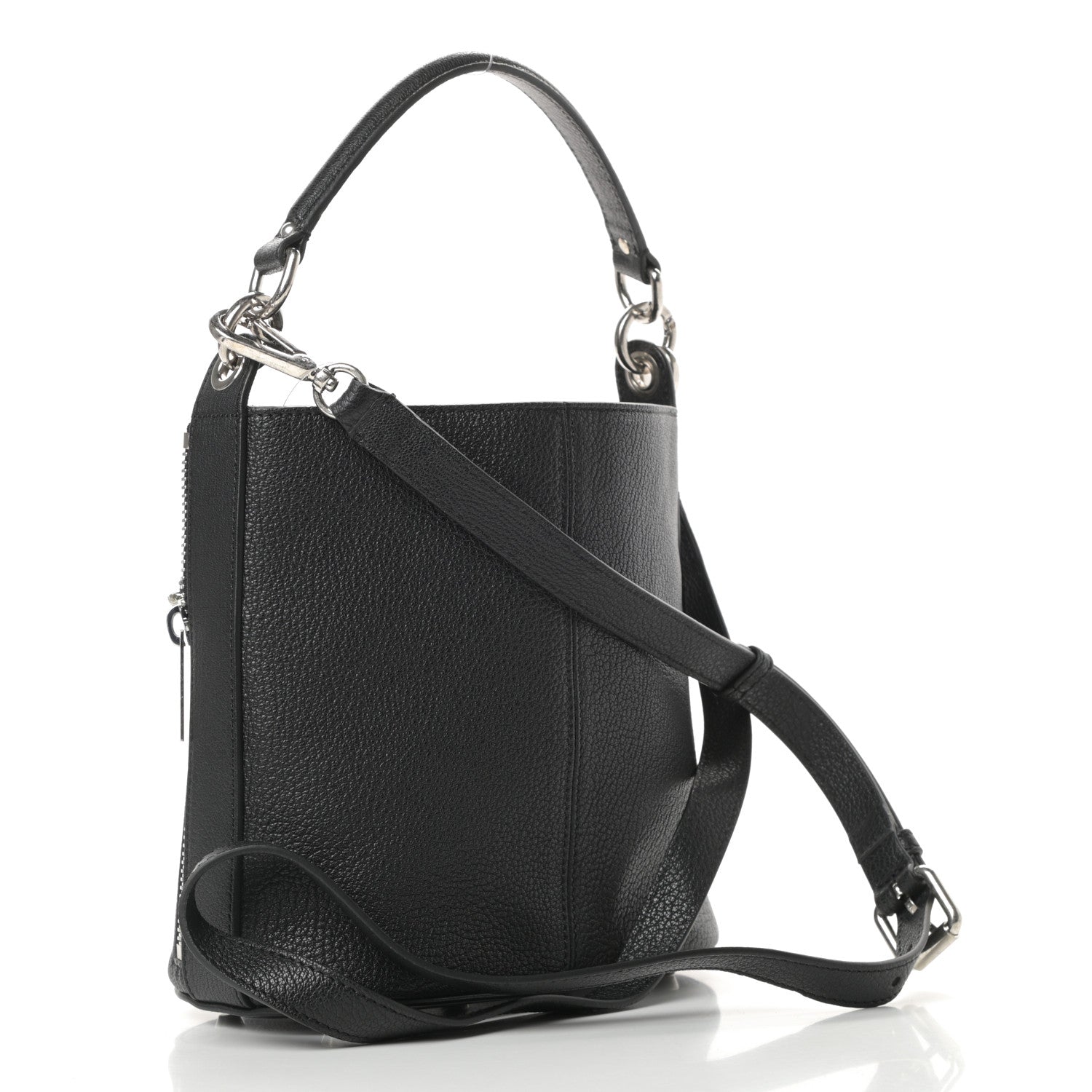 Alexander McQueen Calfskin De Manta Shoulder Bag Black 3 of 10