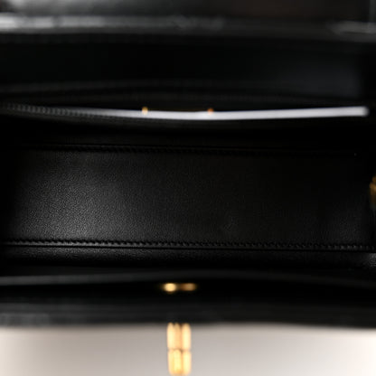 Chanel Shiny Aged Calfskin Quilted Nano Kelly Shopper Black 5 of 10