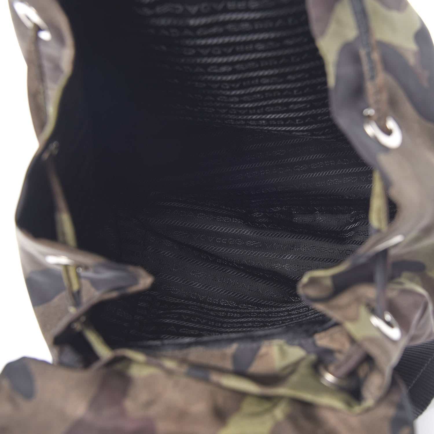 Prada Tessuto Nylon Camouflage Print Cinch Backpack Mimetico 4 of 8