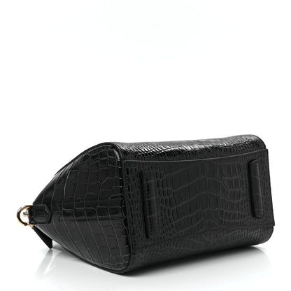 Givenchy Calfskin Crocodile Embossed Mini Antigona Deep Blue 4 of 12