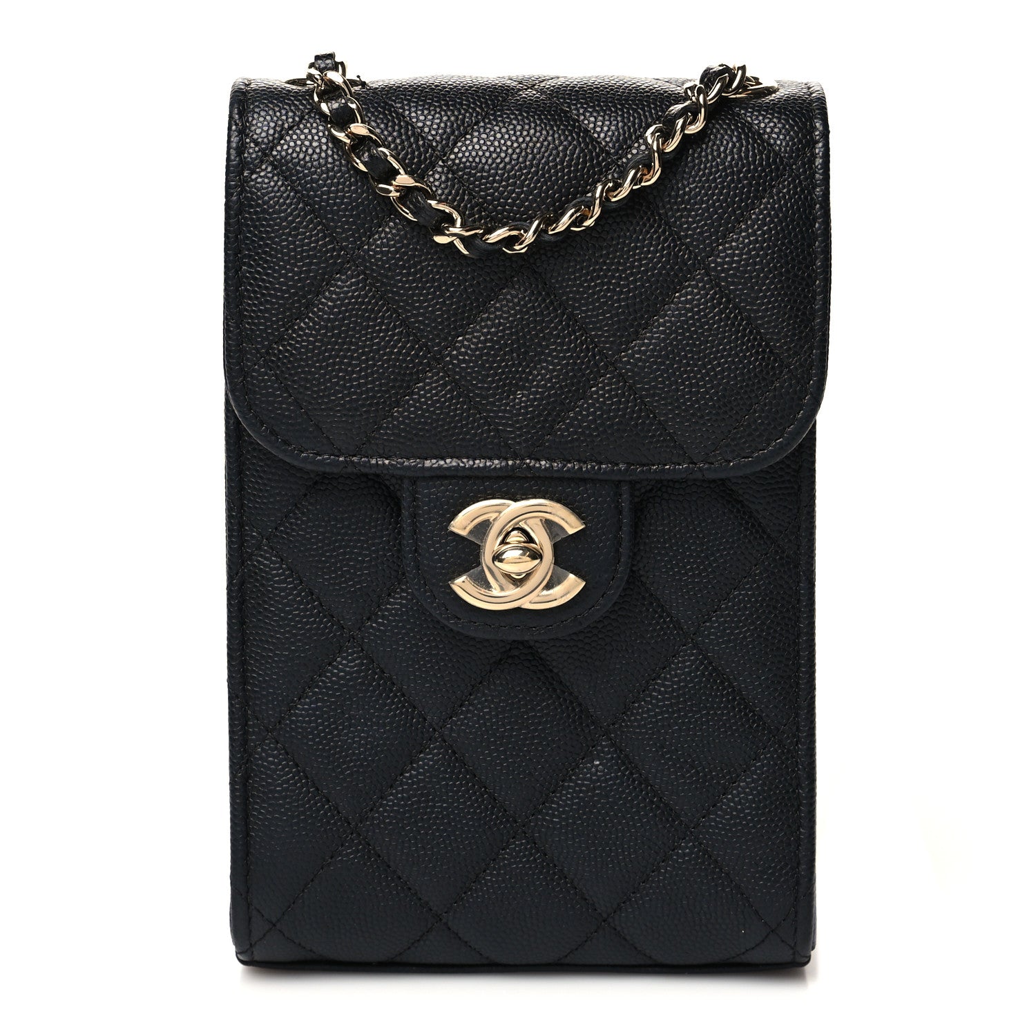 Chanel Caviar Quilted Classic Phone Holder Black 1 of 11