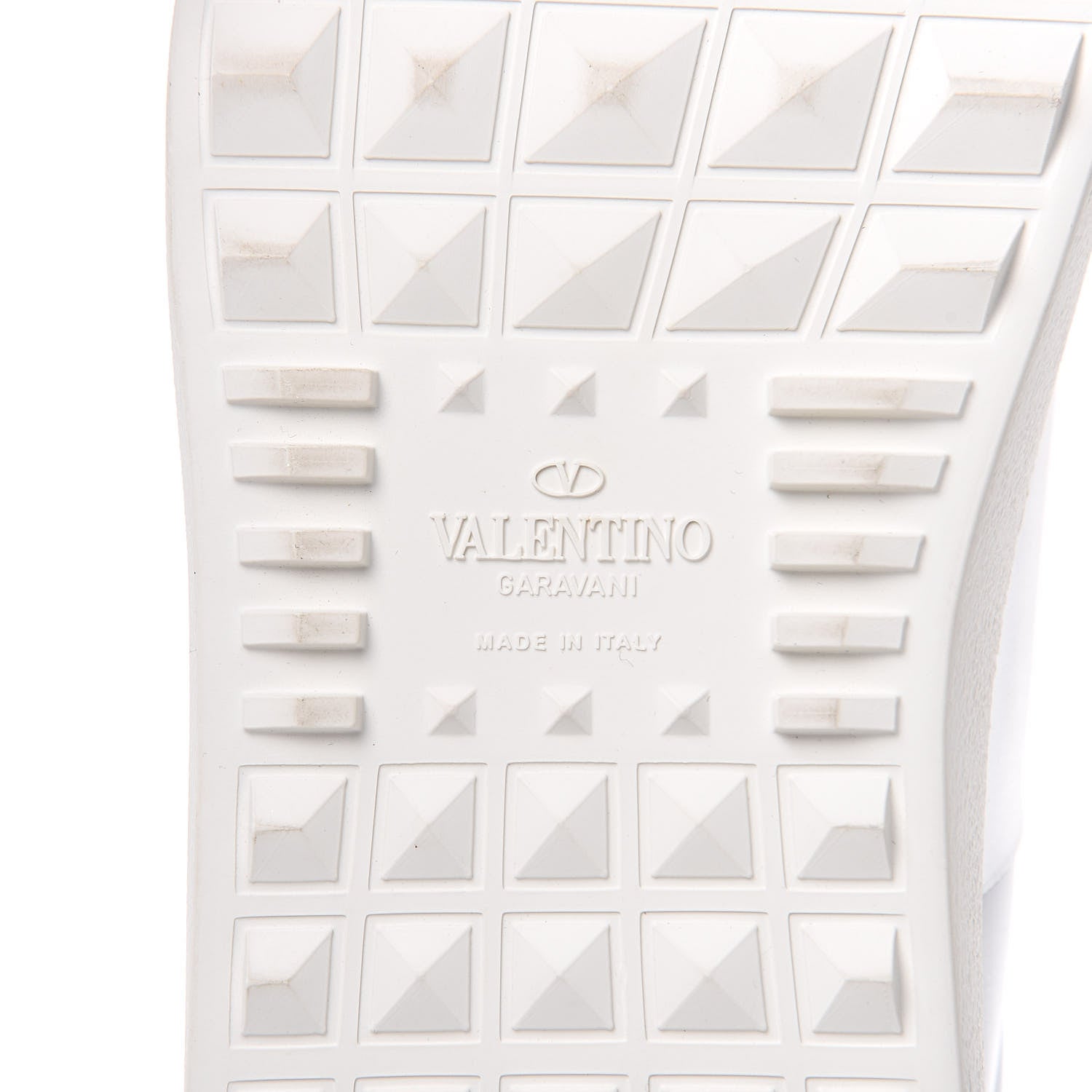 Valentino Garavani Calfskin Rockstud Open Sneakers 40 White Pewter 7 of 9