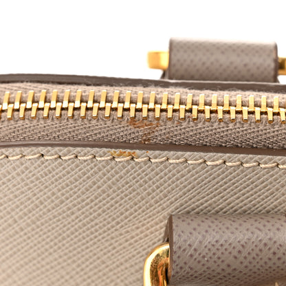 Prada Saffiano Lux Bi-Color Promenade Dome Tote Pomice Argilla 12 of 14
