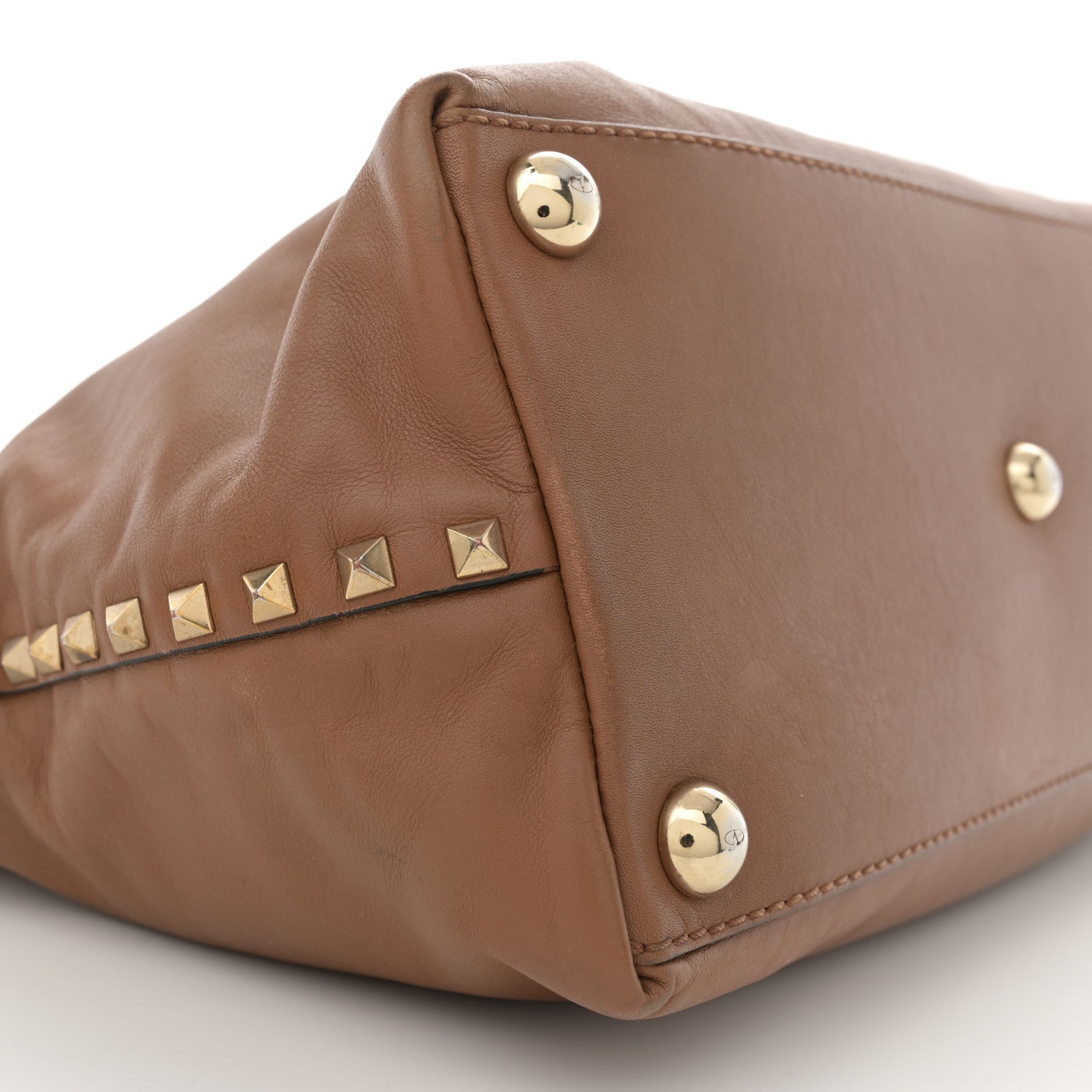 Valentino Garavani Vitello Rockstud Dome Satchel Deep Cuir 9 of 13