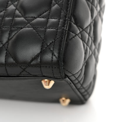 Christian Dior Lambskin Cannage Large Lady Dior Black 13 of 14