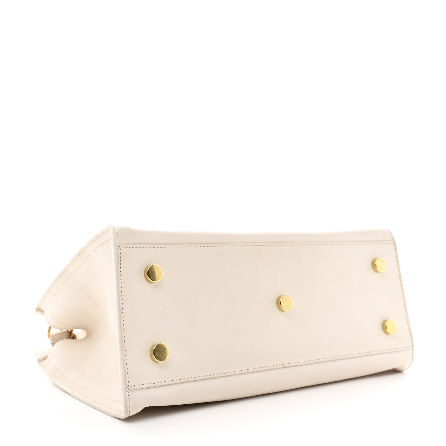 Saint Laurent Calfskin Baby Monogram Cabas Dove White 4 of 12