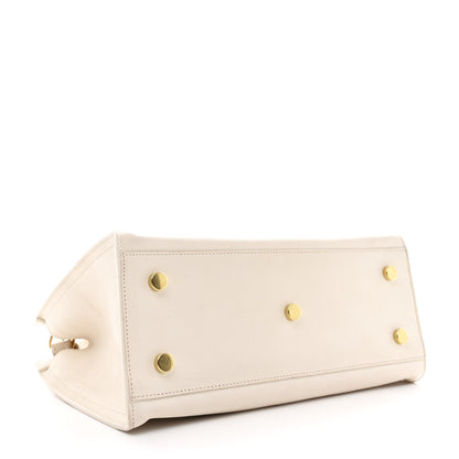 Saint Laurent Calfskin Baby Monogram Cabas Dove White 4 of 12