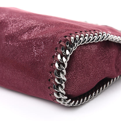 Stella McCartney Metallic Crackle Mini Falabella Fold Over Tote Burgundy 8 of 8