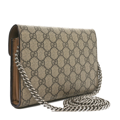 Gucci GG Supreme Monogram Mini Dionysus Chain Wallet Beige Taupe 3 of 10