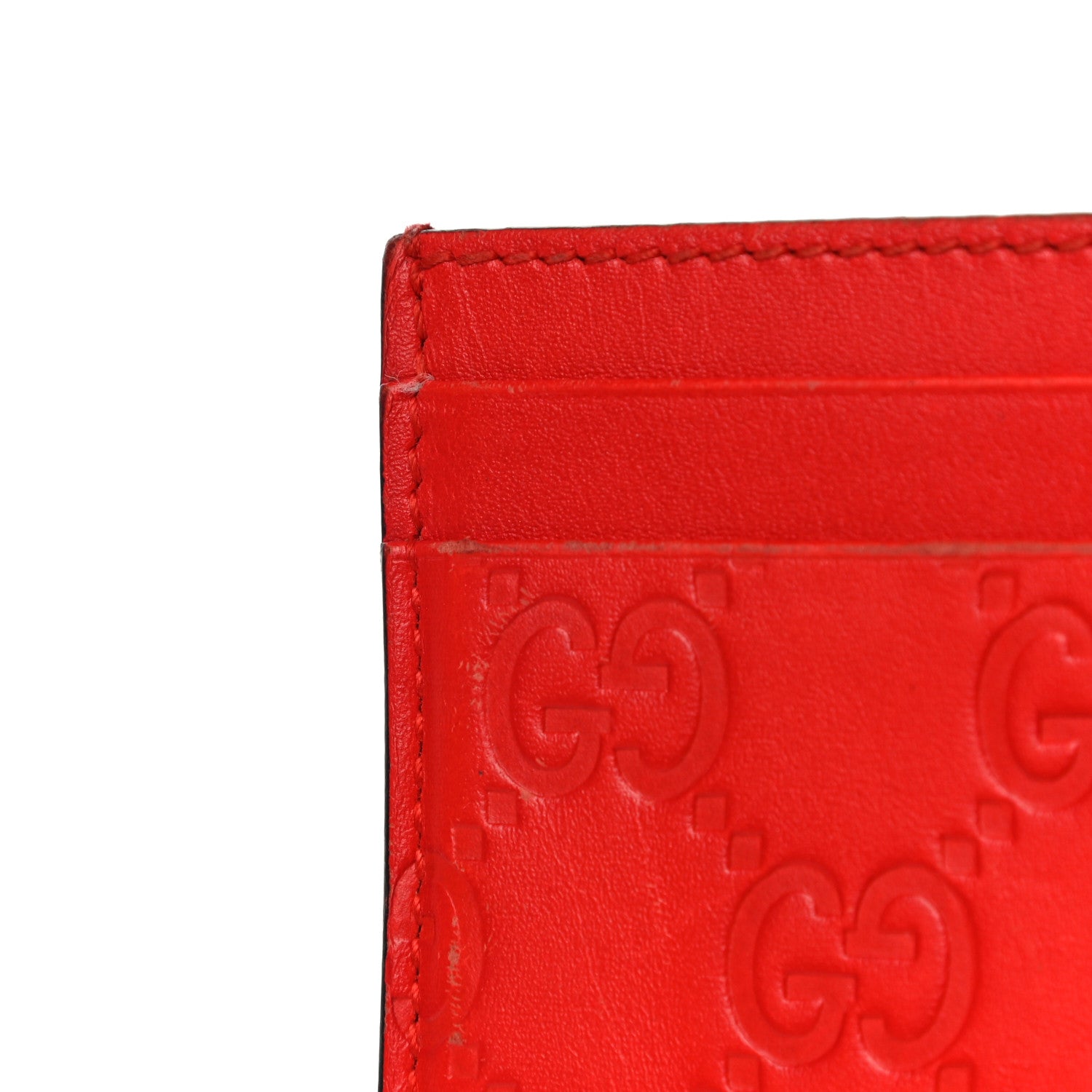 Gucci Guccissima Card Holder Red 11 of 17