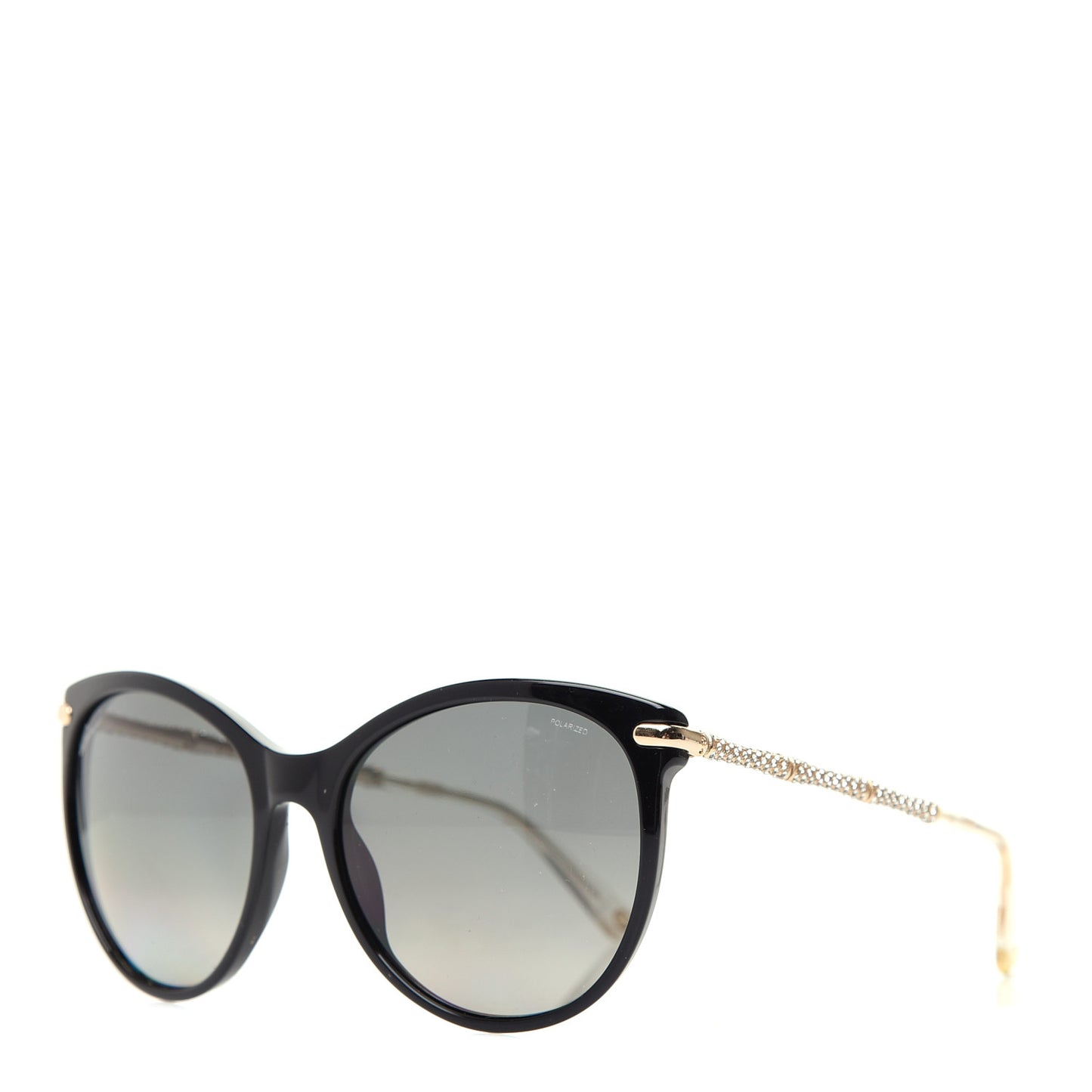Crystal Bamboo Cat Eye Sunglasses GG3771 Black Gold