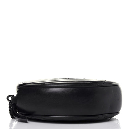 Saint Laurent Calfskin Matelasse Chevron Round Vinyle Camera Bag Black 3 of 10