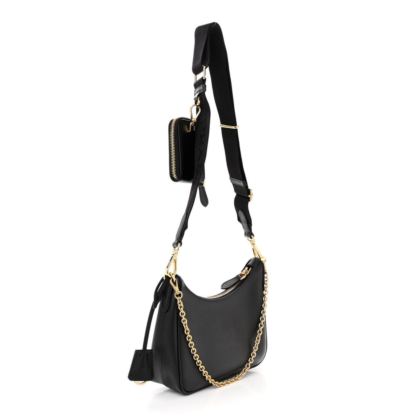 Saffiano Lux Re-Edition 2005 Shoulder Bag Black