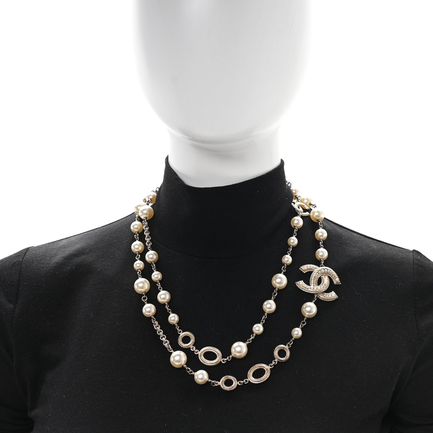 Pearl CC Necklace Light Gold