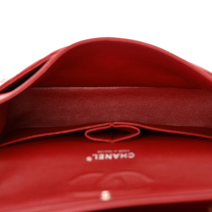 Chanel Caviar Quilted Medium Double Flap Dark Red 5 of 13
