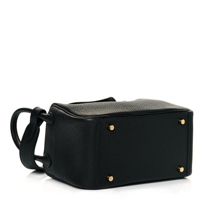 Hermes Taurillon Clemence Mini Lindy 20 Black 3 of 9