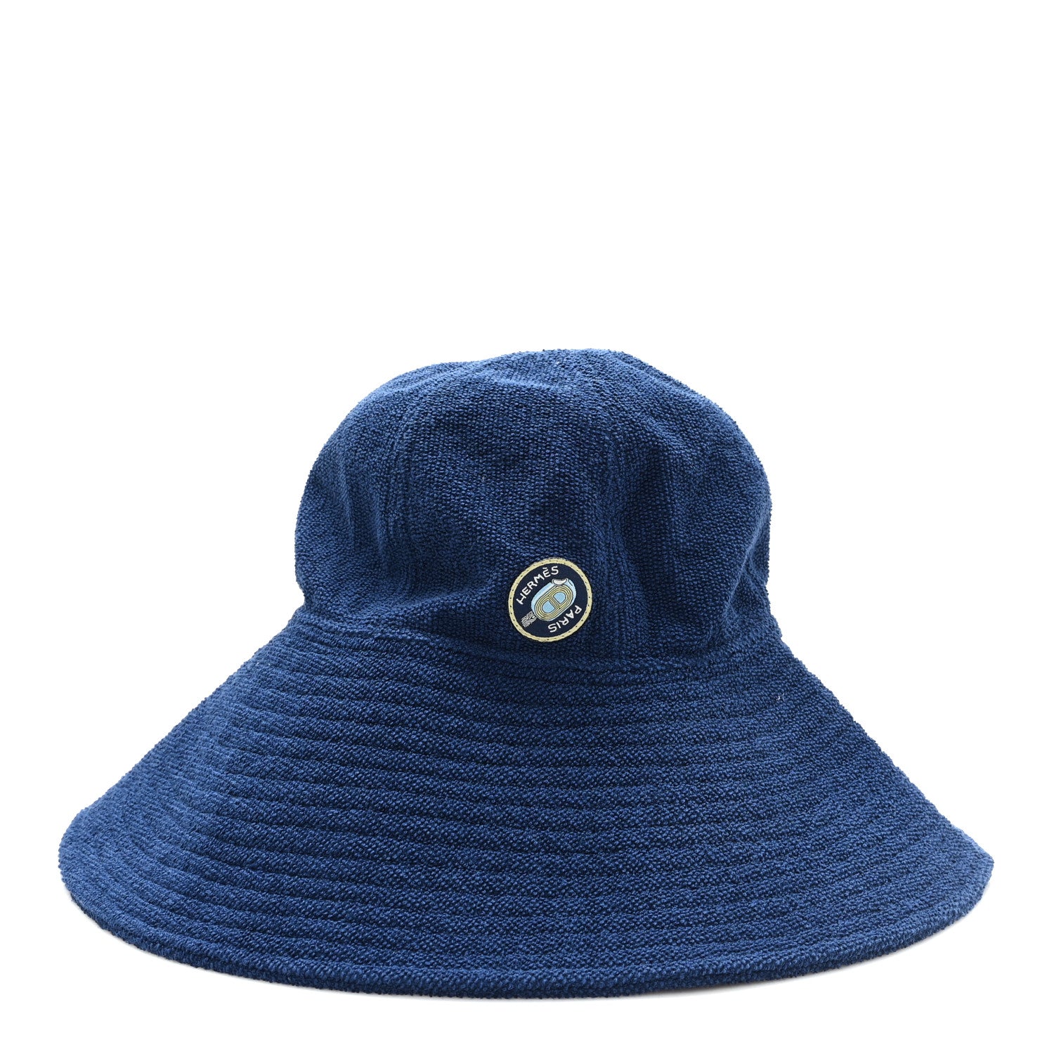 Hermes Terry Cloth Gia Funny Ice Cream Bucket Hat 57 Encre 1778725