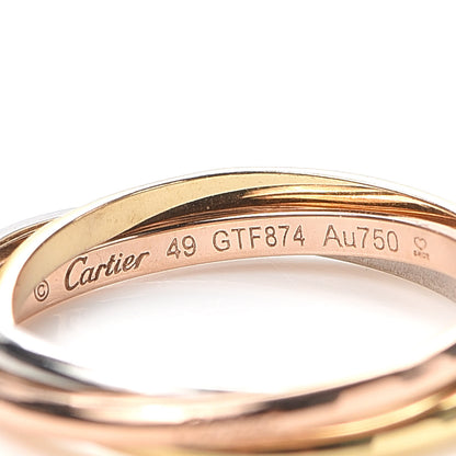 Cartier 18K Pink Yellow White Gold Extra Small Trinity Ring 49 4.75 4 of 5