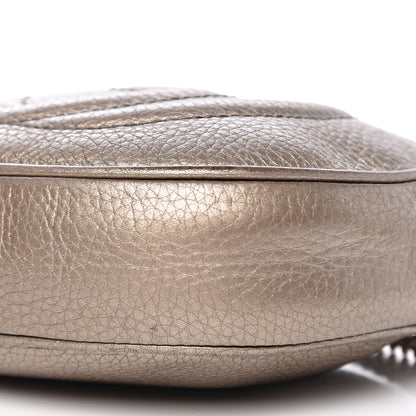 Gucci Metallic Pebbled Calfskin Mini Soho Chain Bag Golden Beige 11 of 11