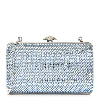 Judith Leiber Swarovski Crystal Minaudiere Clutch Blue 1 of 12