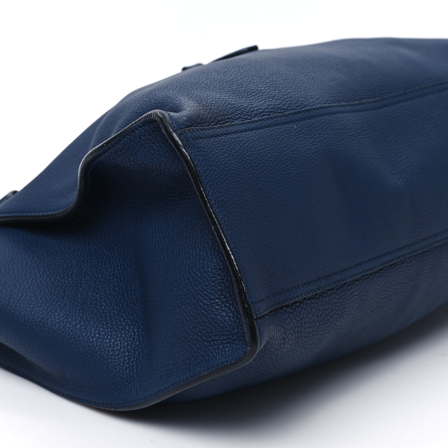 Soft Calfskin Medium Jackie Top Handle Bag Classic Blue Marine