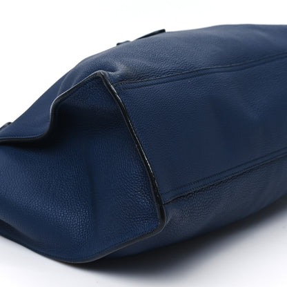 Gucci Soft Calfskin Medium Jackie Top Handle Bag Classic Blue Marine 9 of 13