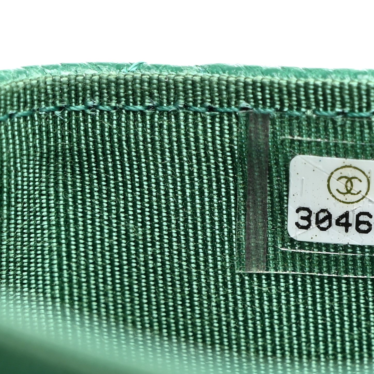 Caviar Quilted Flap Card Holder Wallet Green