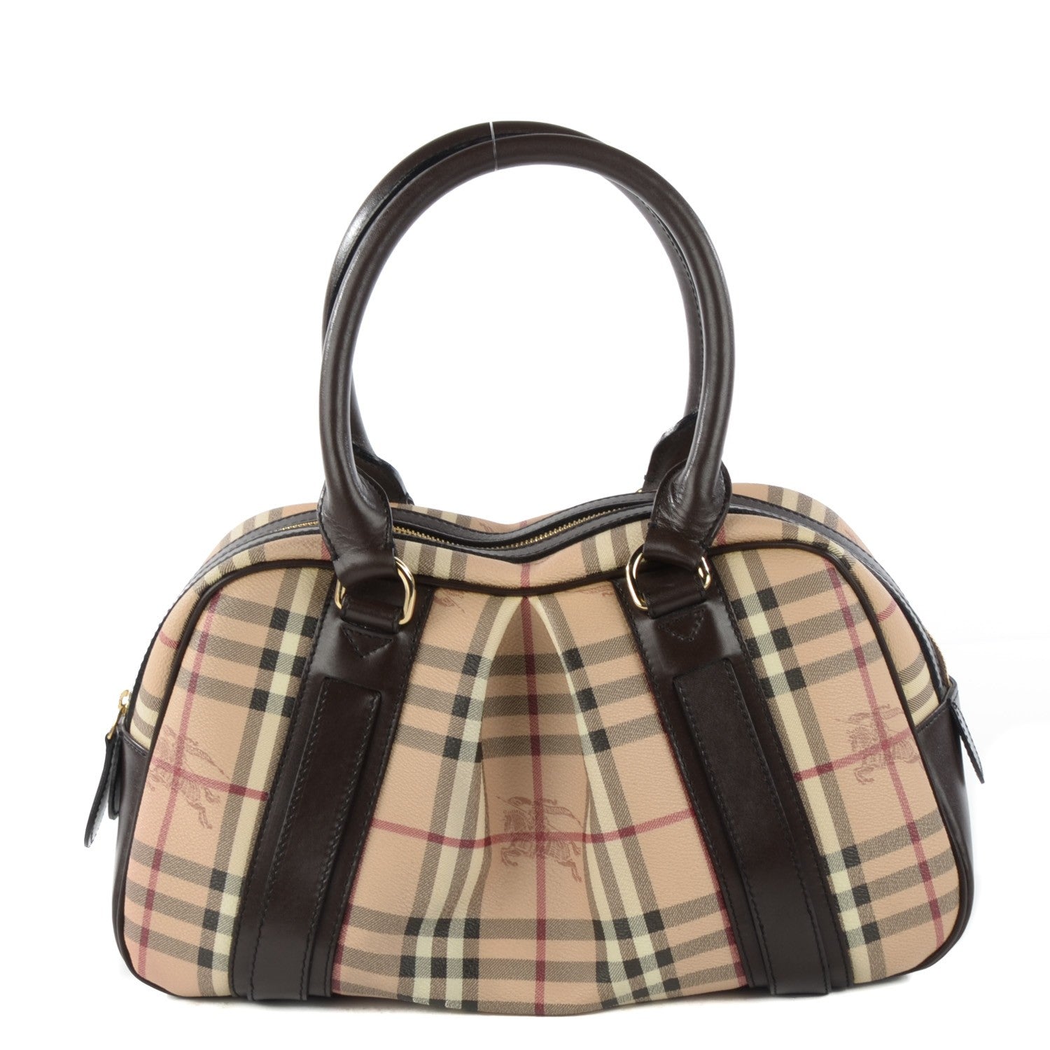 Burberry Haymarket Check Small Bowler Chocolate 1 of 8
