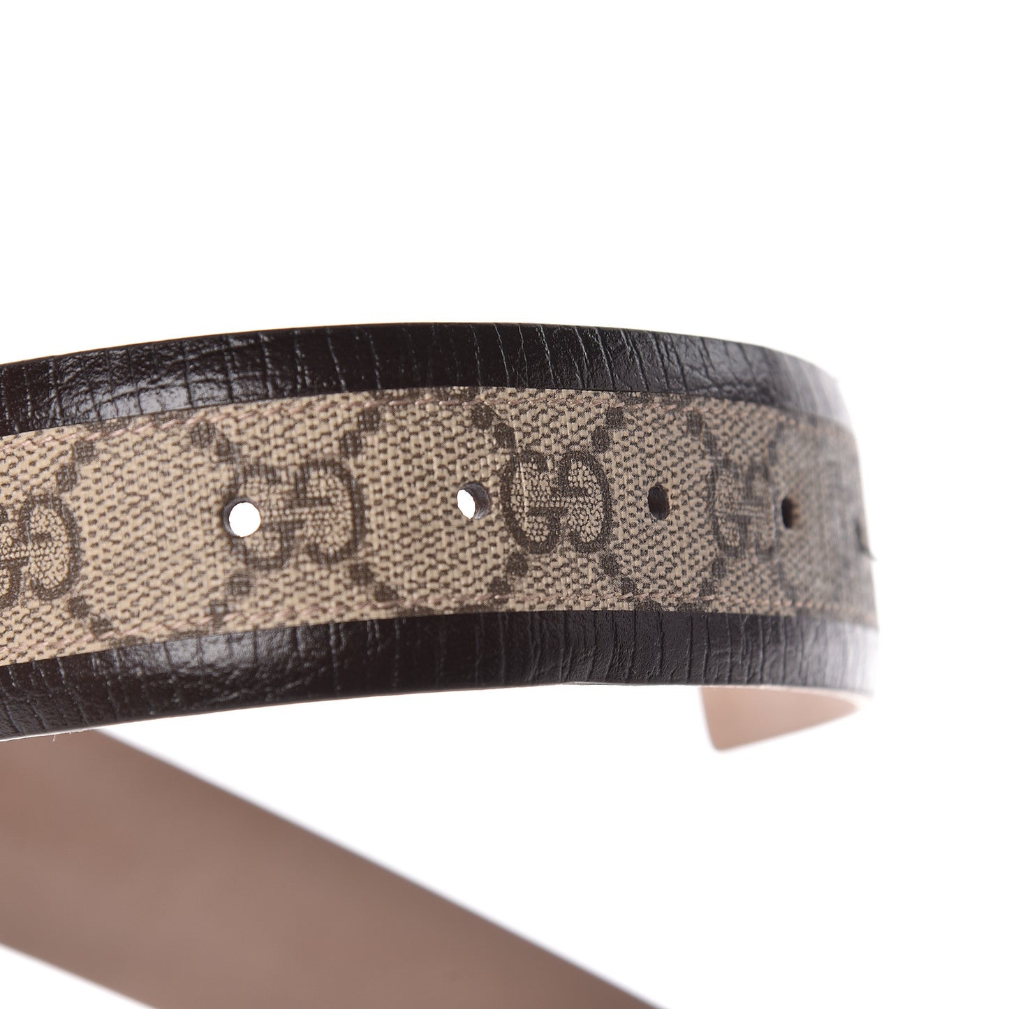 GG Supreme Monogram Niagara Lux Calfskin Interlocking G 40mm Belt 105 42 Beige Ebony Cocoa