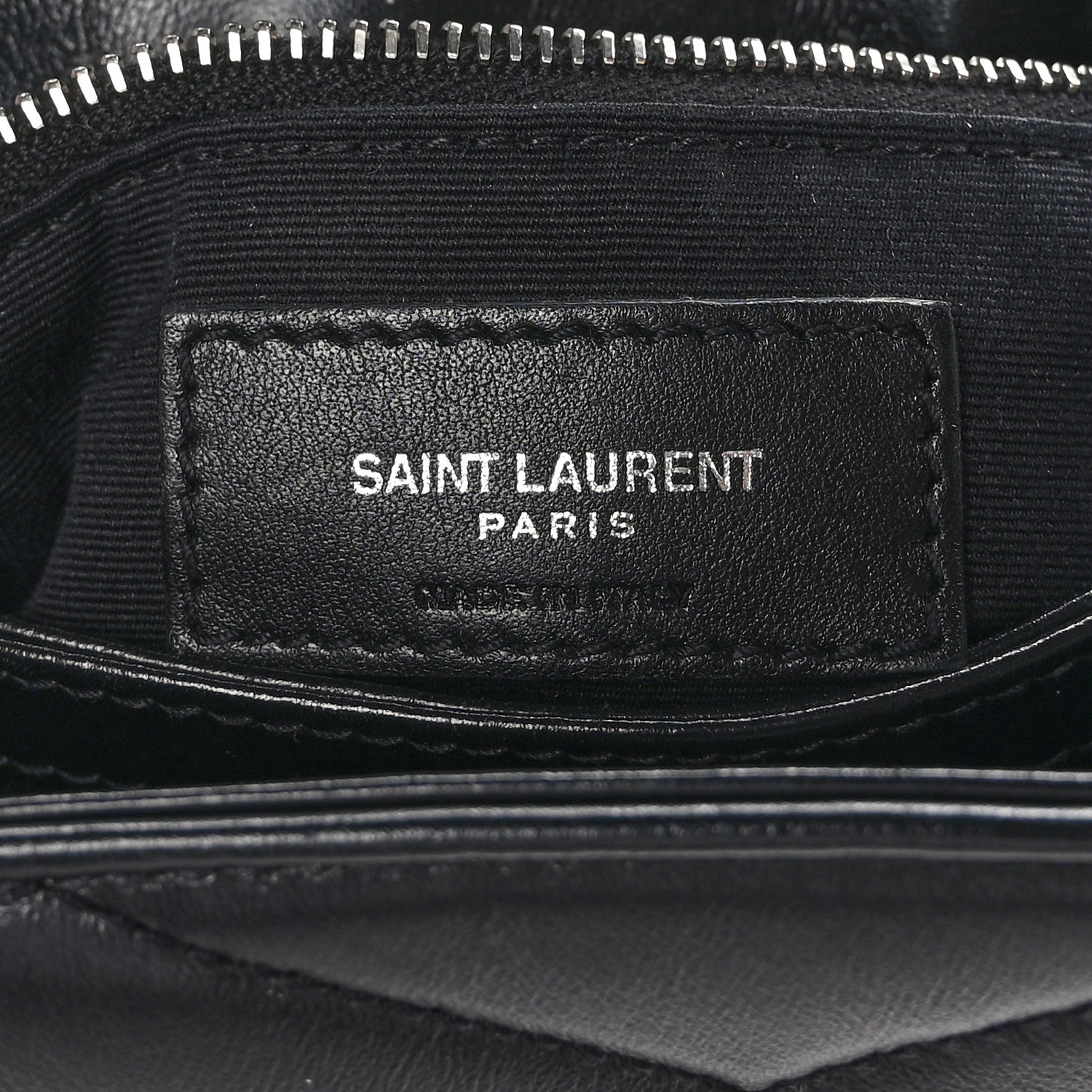 Saint Laurent Calfskin Y Quilted Monogram Toy Loulou Crossbody Bag Black 7 of 13