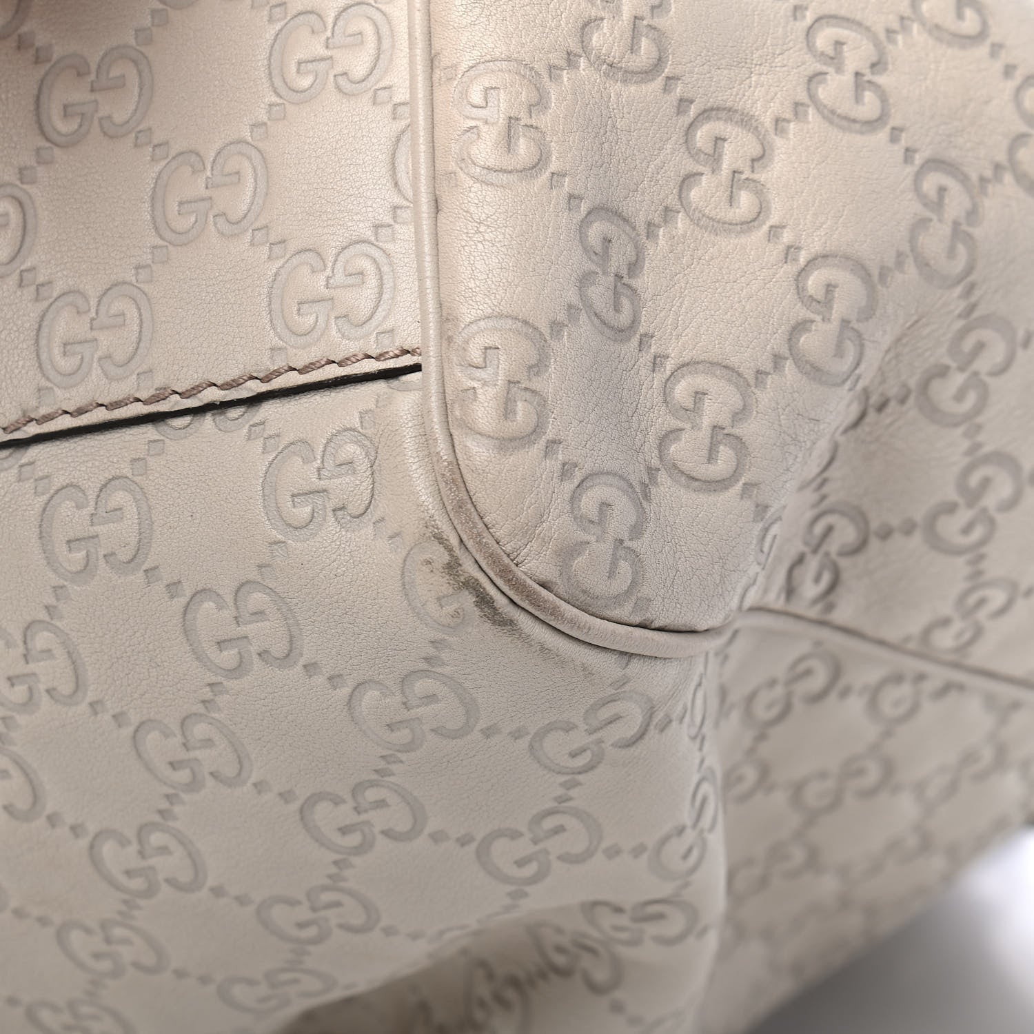 Gucci Guccissima Large Sukey Tote Mystic White 7 of 10