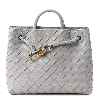 Bottega Veneta Nappa Intrecciato Small Andiamo Shoulder Bag Sterling 1 of 9