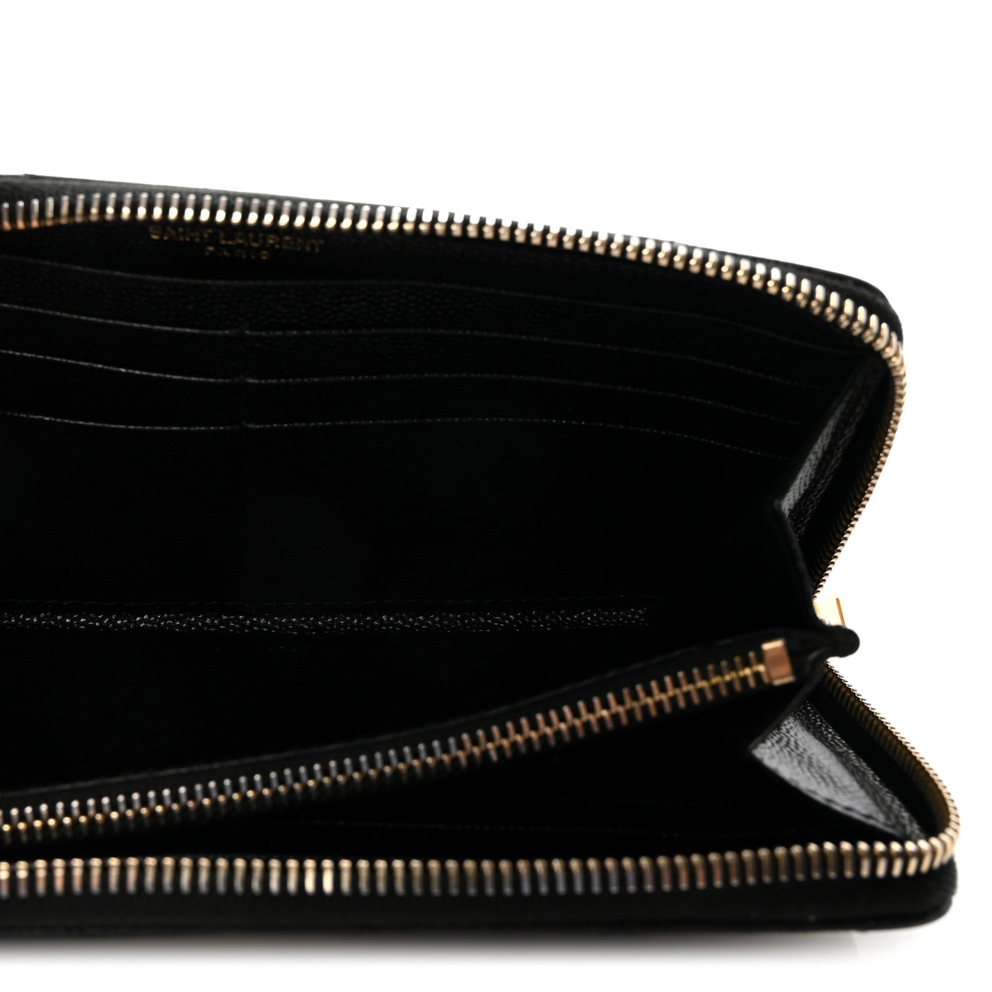 Grain De Poudre Matelasse Chevron Monogram Zip Around Wallet Black