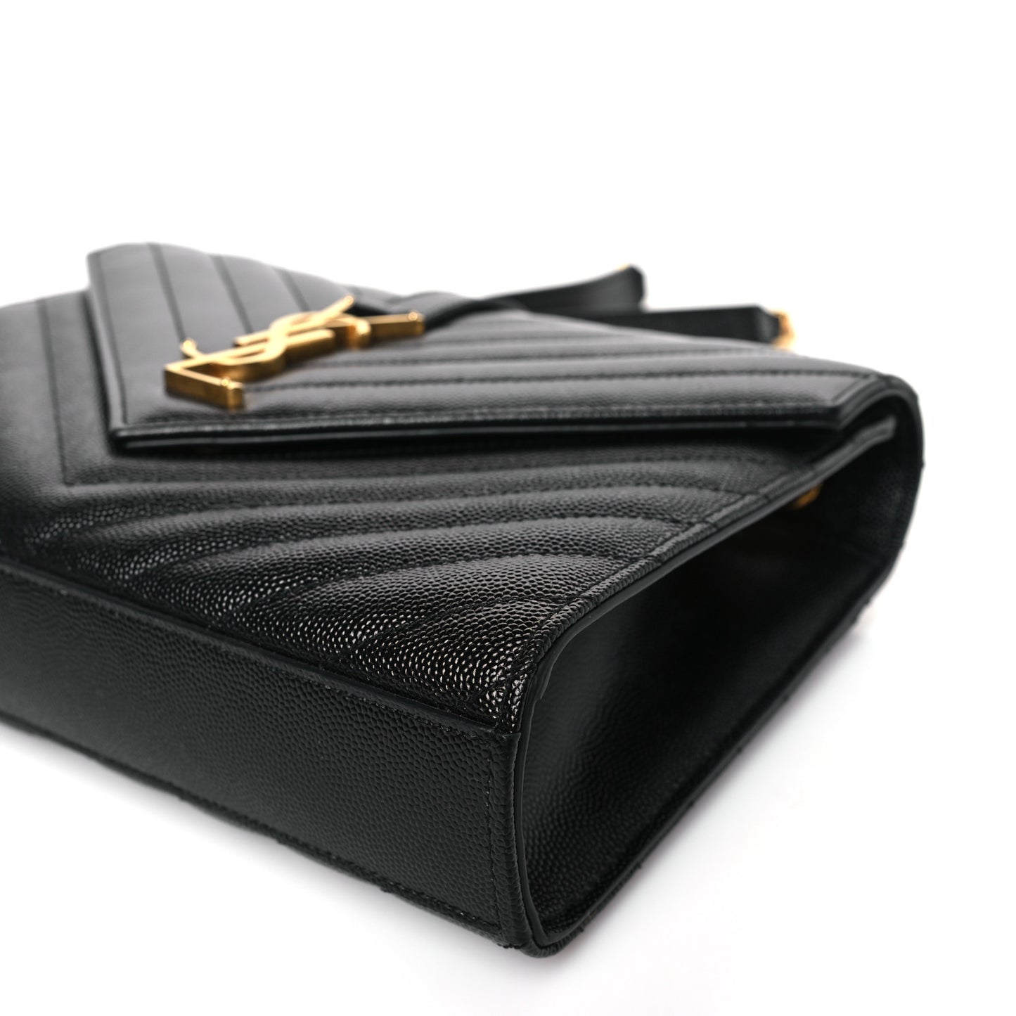 Grain De Poudre Matelasse Chevron Medium Monogram Satchel Black