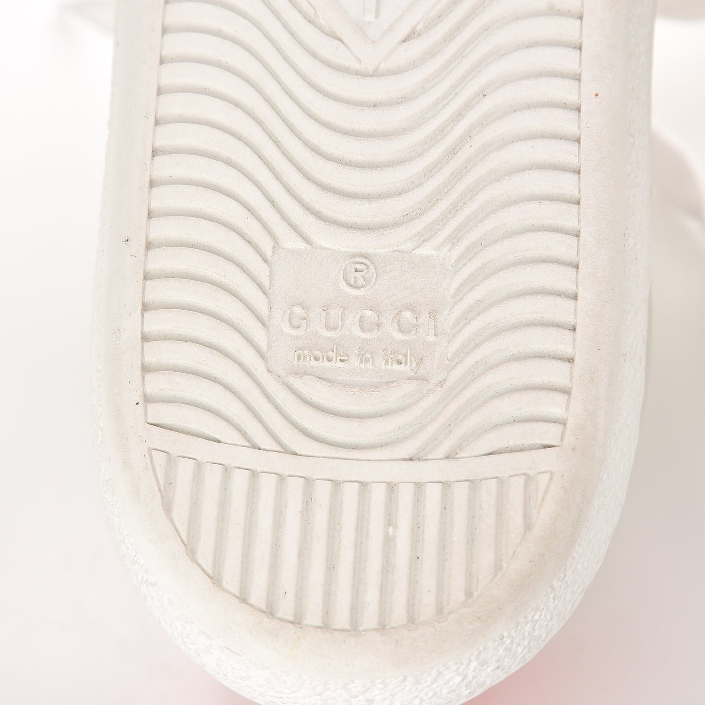 Calfskin Web Studded Ace Sneakers 38 White