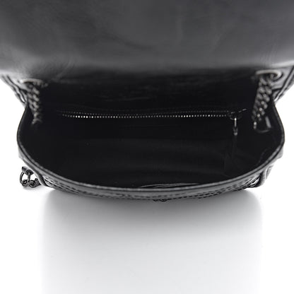 Saint Laurent Crinkled Calfskin Matelasse Monogram Niki Chain Wallet Black 5 of 9