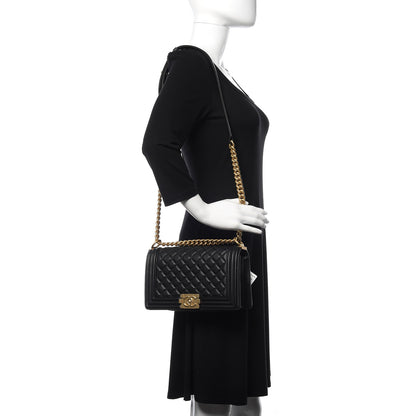 Chanel Lambskin Quilted Medium Boy Flap Black 2 of 10