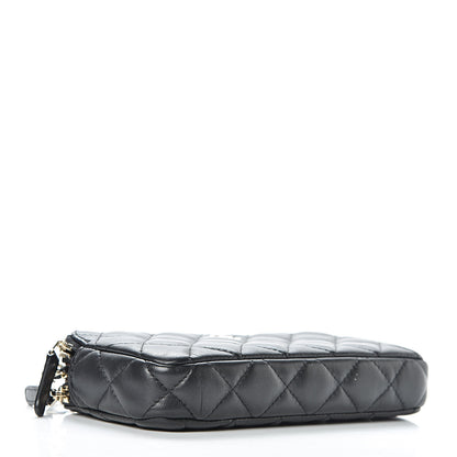 Chanel Lambskin Quilted Small Clutch With Chain Black 5 of 18