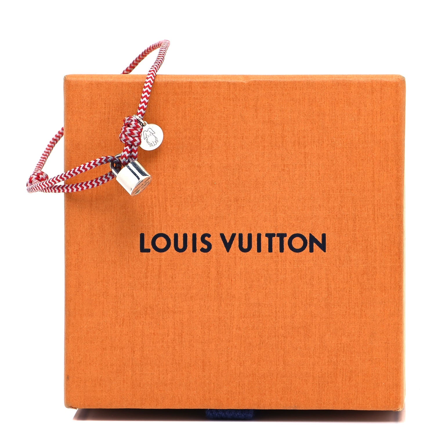 Louis Vuitton X UNICEF Sterling Silver Lockit Bracelet Red White 5 of 5
