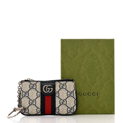 Gucci GG Supreme Monogram Web Ophidia Key Case Beige Blue 9 of 9