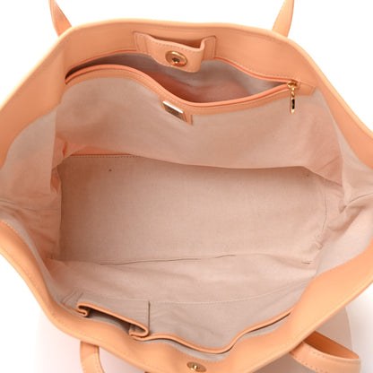 MCM Nylon Monogram Quilted Shopper Tote Peach 4 of 8