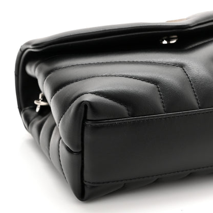 Saint Laurent Calfskin Y Quilted Monogram Toy Loulou Crossbody Bag Black 9 of 12