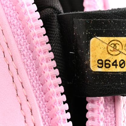 Chanel Calfskin Quilted Cambon Pochette Pink Black 7 of 10