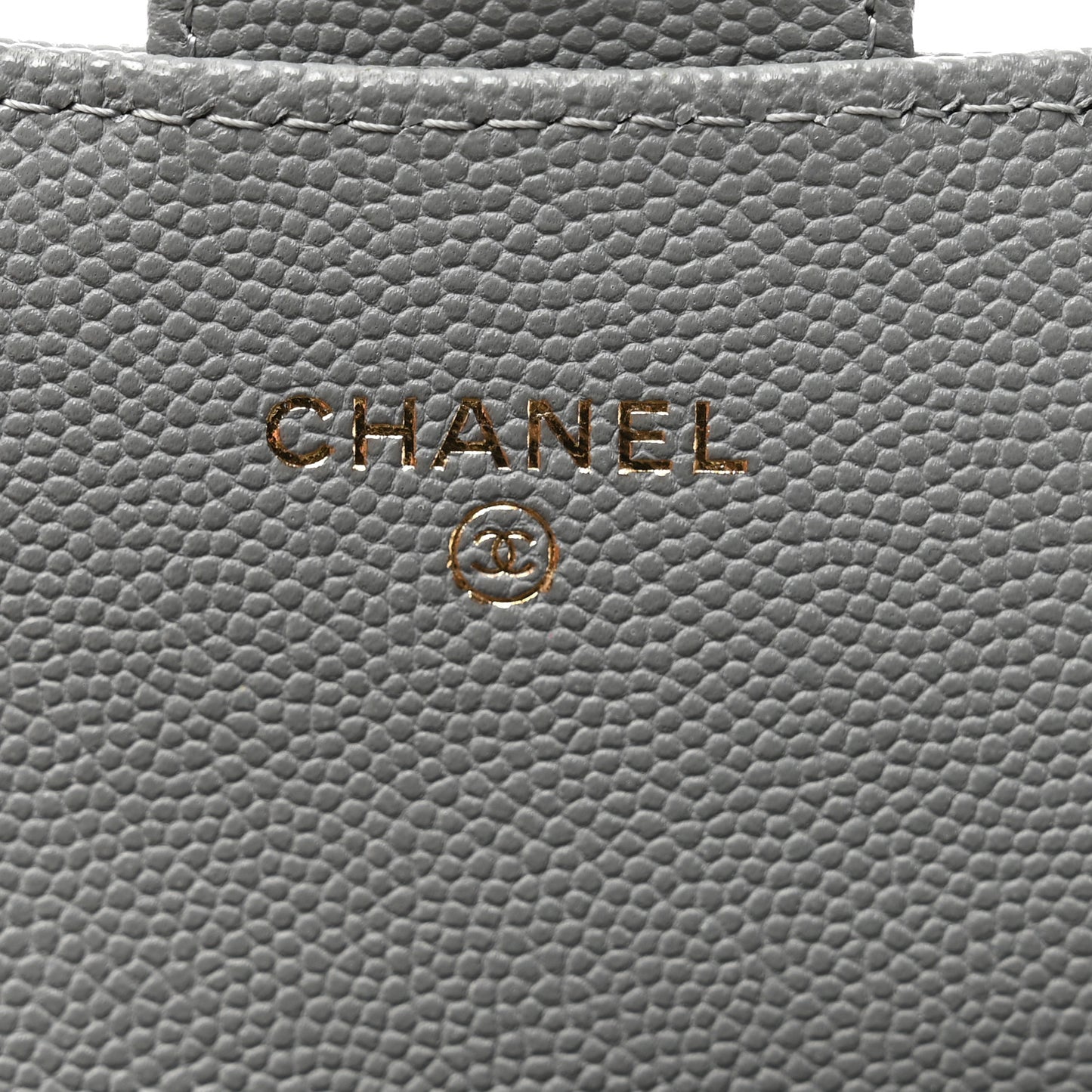 Caviar Quilted Large Gusset Flap Wallet Grey