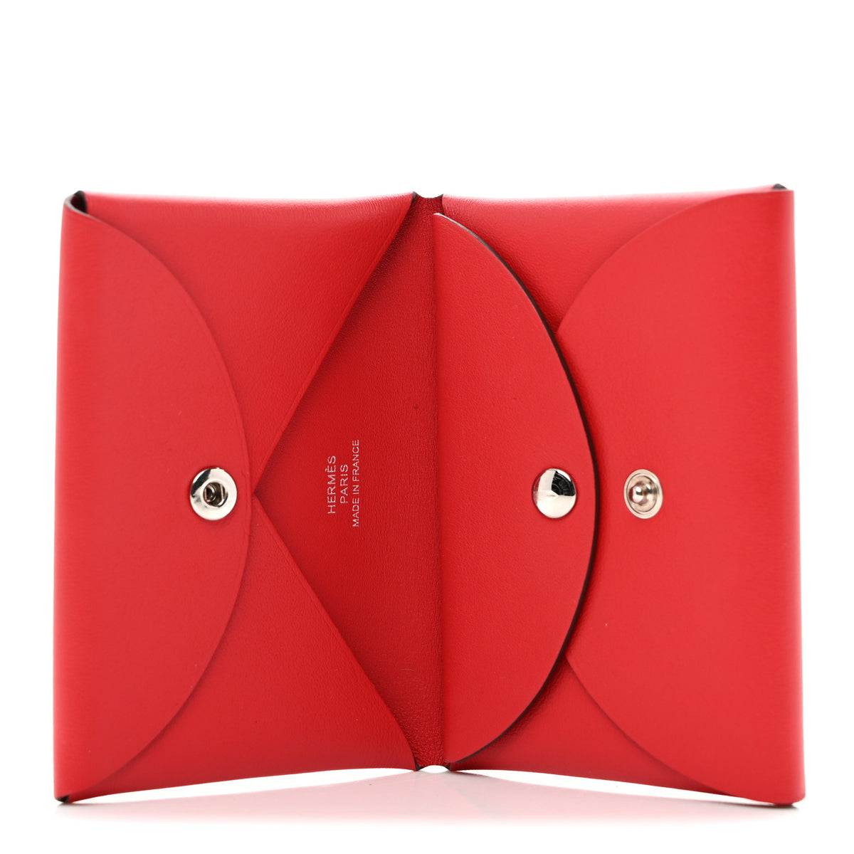 Hermes Swift Teckel a Collier Calvi Duo Card Case Rouge De Coeur 5 of 8