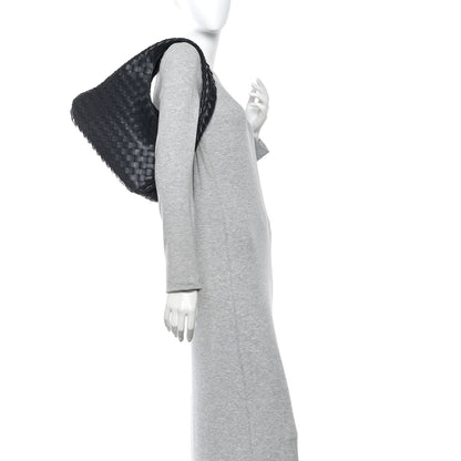 Bottega Veneta Nappa Intrecciato Medium Campana Shoulder Bag Midnight 2 of 11