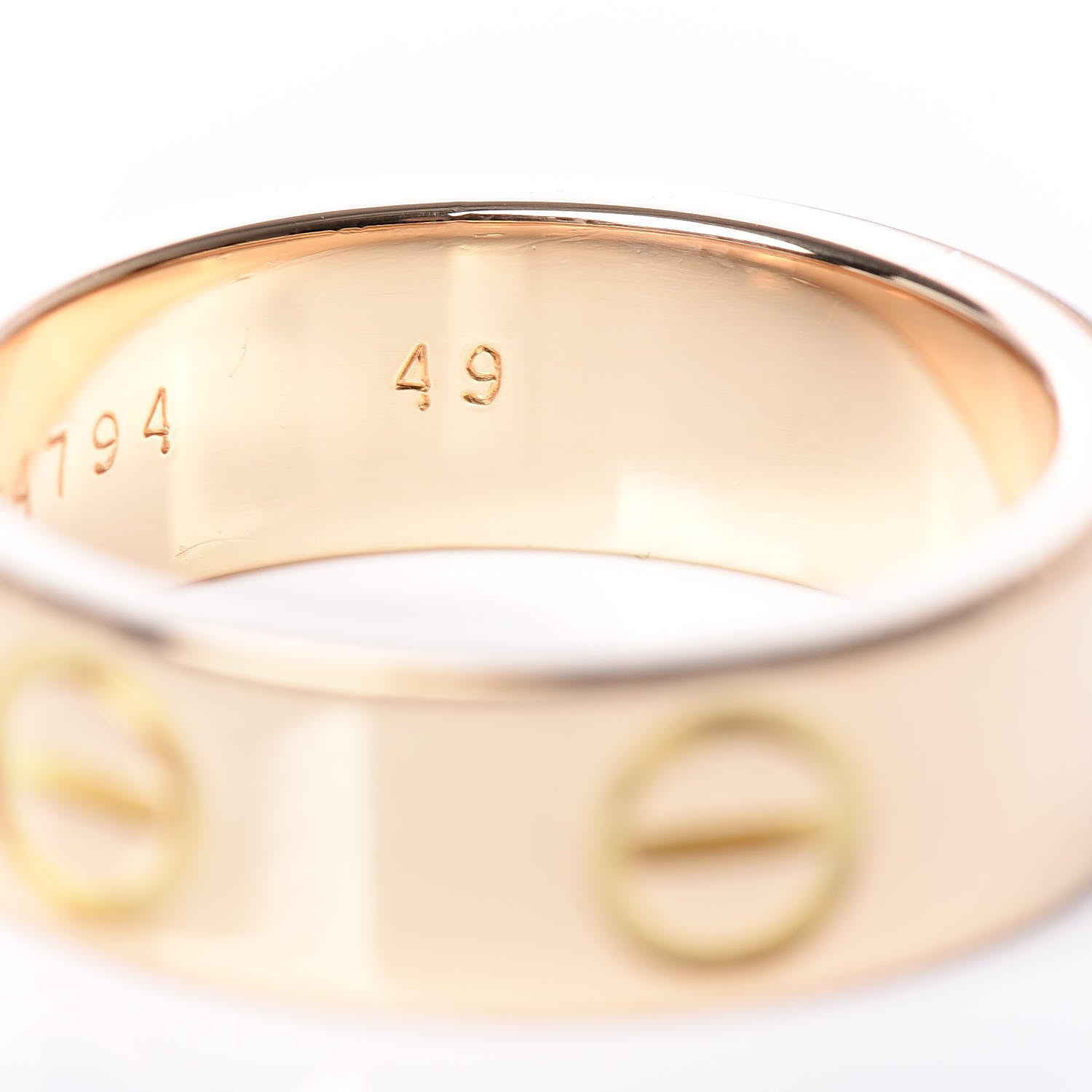 Cartier 18K Yellow Gold 5.5mm LOVE Ring 49 4.75 6 of 6