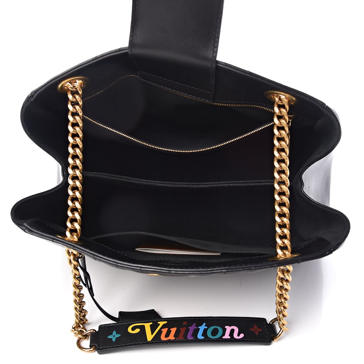 Calfskin New Wave Chain Tote Black