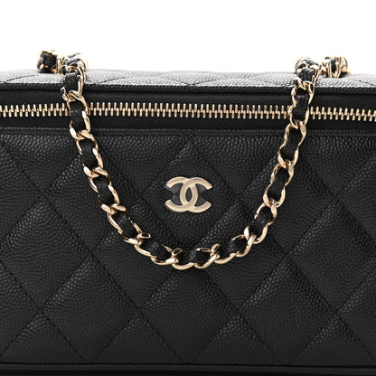 Chanel Caviar Quilted Small Vanity Case With Chain Black 9 of 12