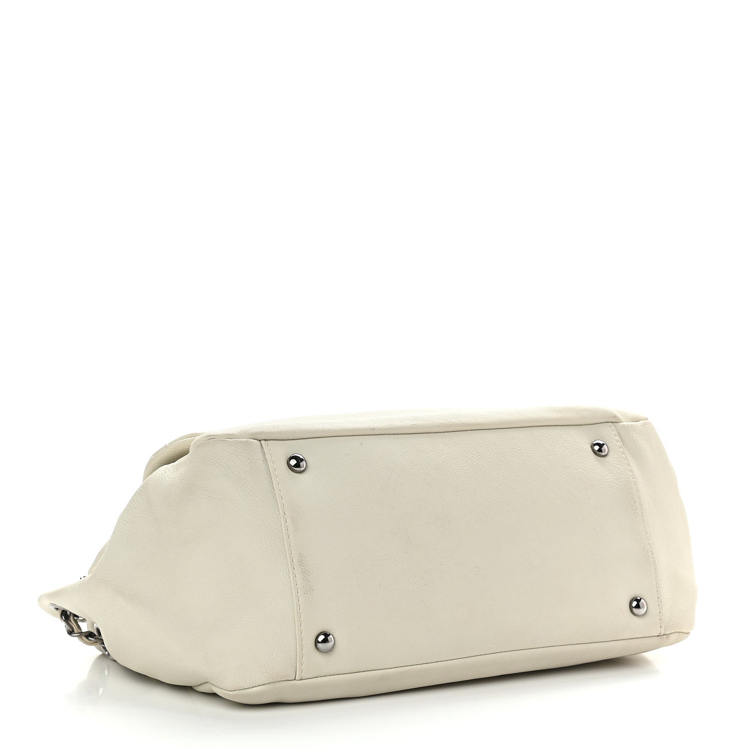 Chanel Calfskin Diamond Stitch Accordion Flap White 4 of 13